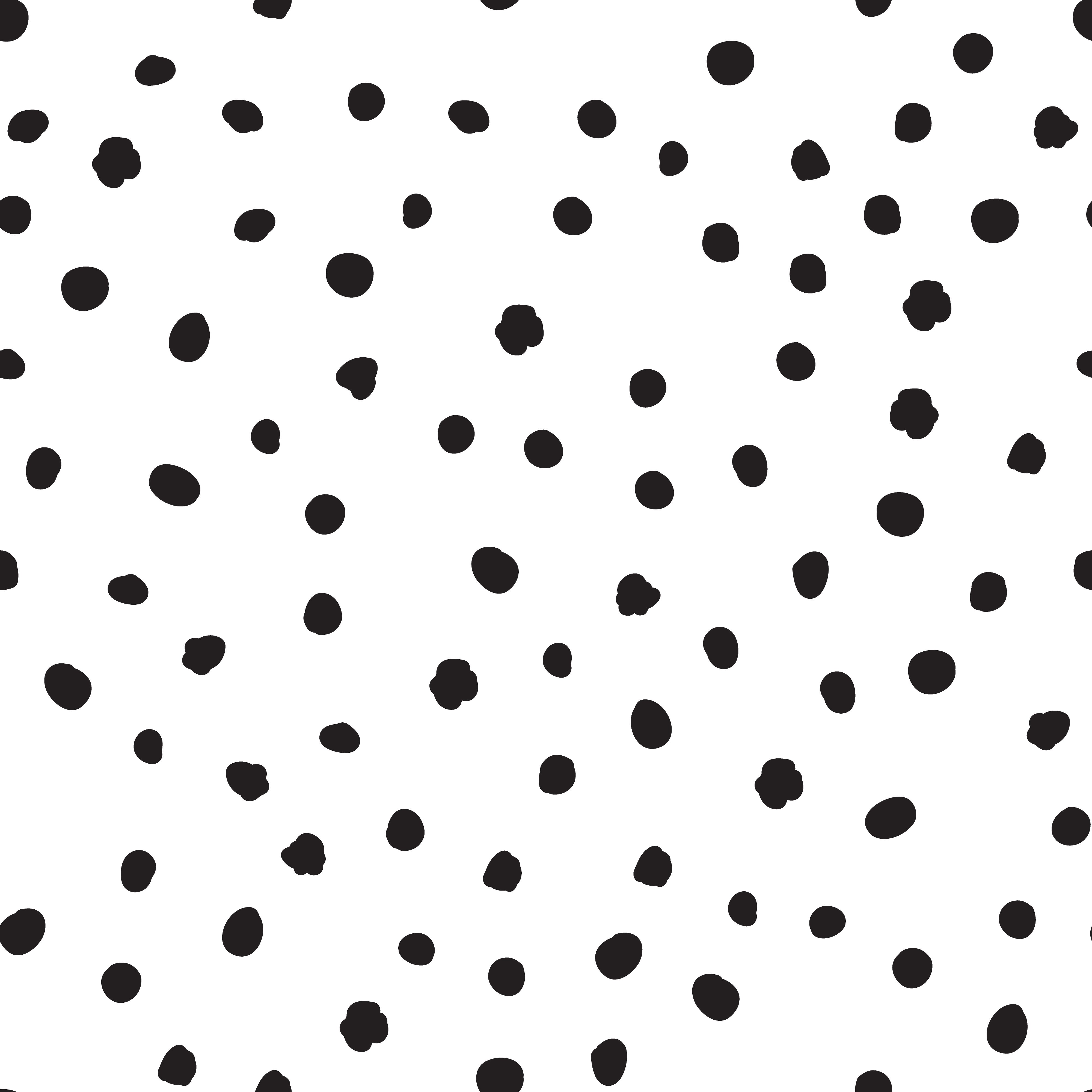 Polka Dot Hand Drawn Seamless Background.